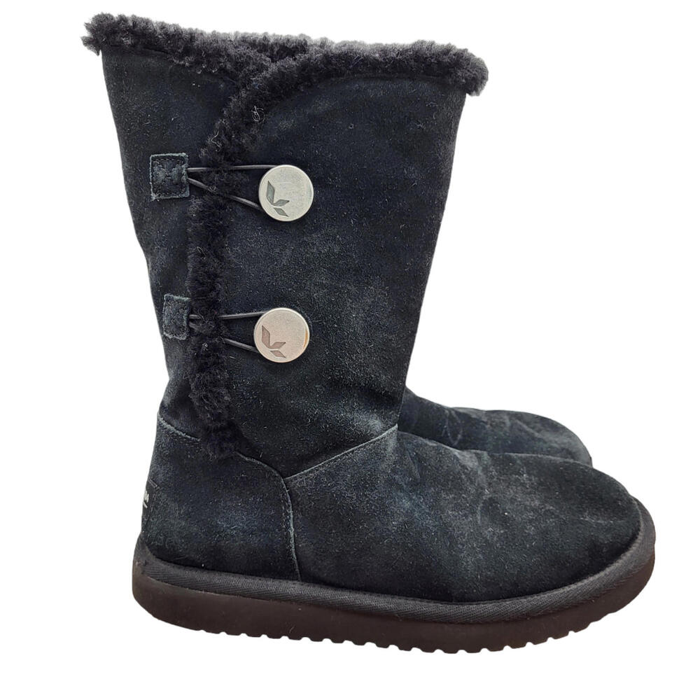 Koolaburra By UGG Winter Boots Womens 6 Black Suede Kinslei Tall Winter 1096409